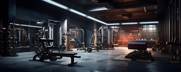 Interior of a gym