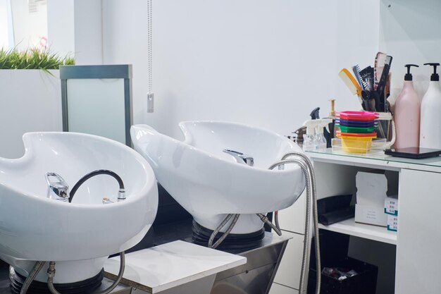 Photo interior of hair salon