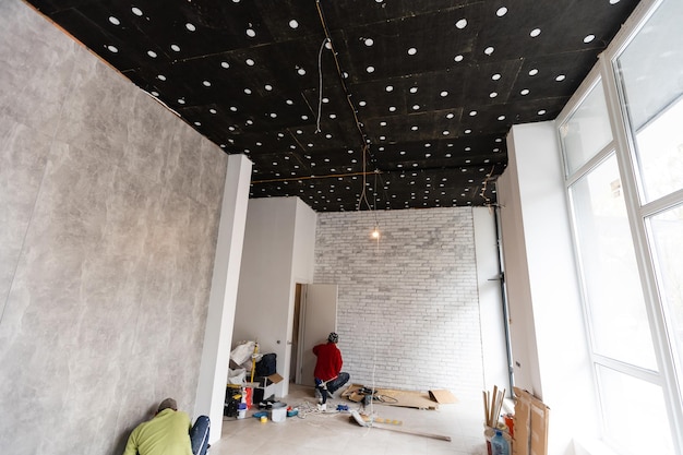 Interior of a house under construction. Renovation of an apartment.