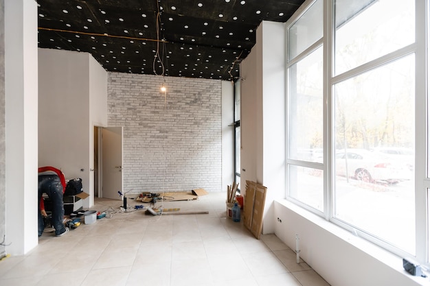 Interior of a house under construction. Renovation of an apartment.