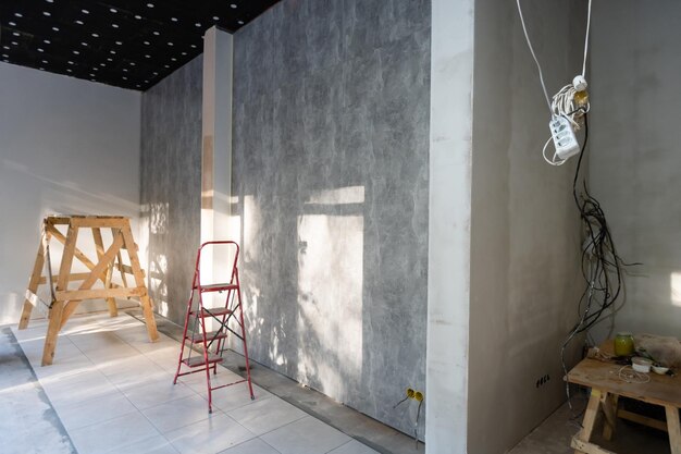 Interior of a house under construction. Renovation of an apartment