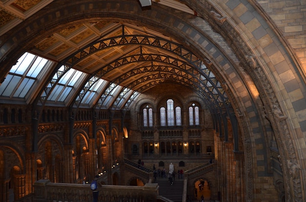 Interior of illuminated cathedral