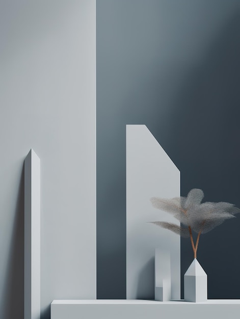 interior image with furniture and minimalist architecture Generative AI