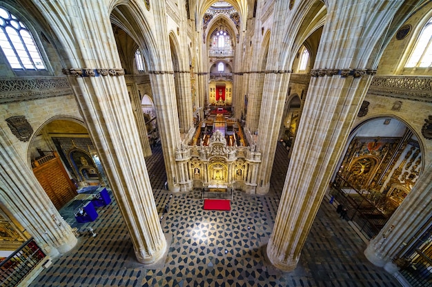 Interior of the impressive new gothic cathedral of Salamanca a world heritage site