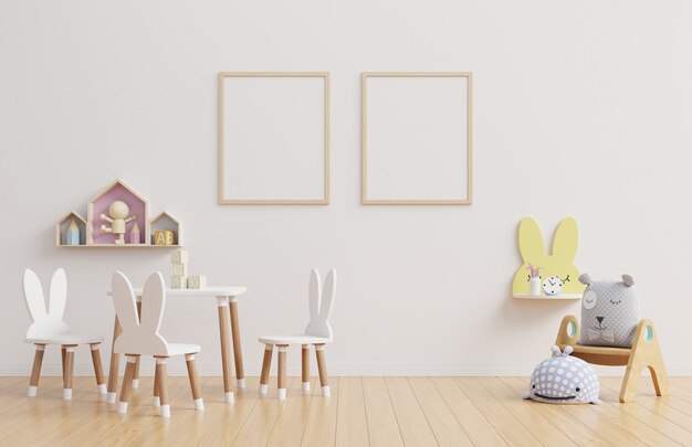 Photo interior , kids room, wall frame .