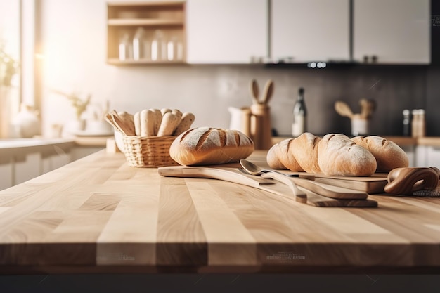 Interior of kitchen with modern oven modern Nordic kitchen in loft apartment Generative AI