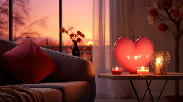 Interior Living Room Decorated Valentines Day Background Image Valentine Background Images Hd