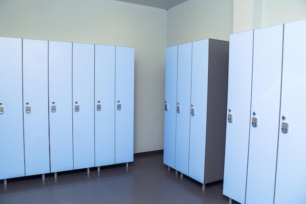 Interior of a locker or changing room of sportive complex