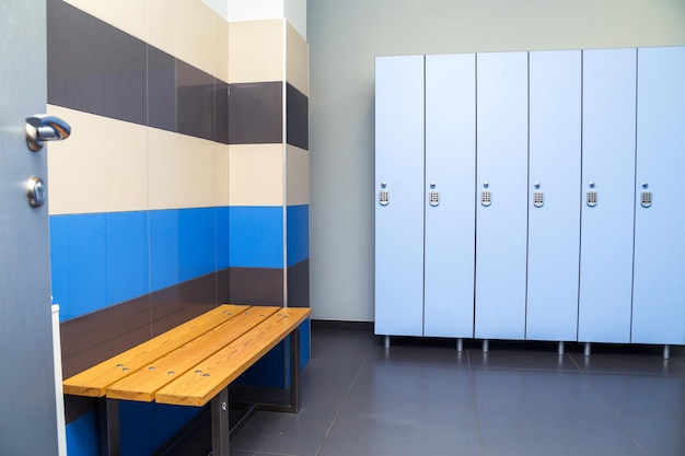 Interior of a locker or changing room of sportive complex