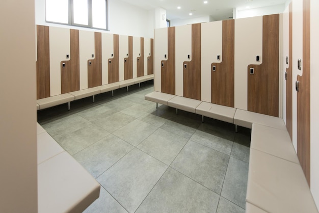 Photo interior of a locker changing room