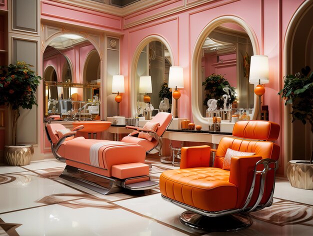 Interior Of Luxury Hairdressing salon