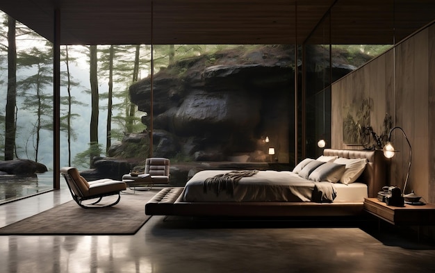 고급스러운 Modern Bedroom AI의 인테리어