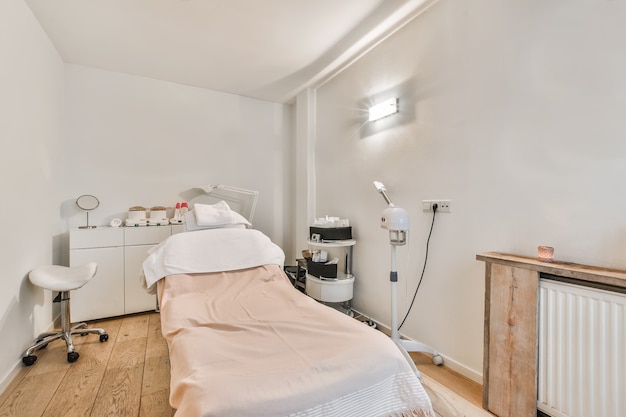 Interior of the massage room in the spa