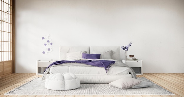 Foto modellazione interna con decorazione in camera da letto