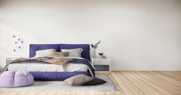 Foto modellazione interna con decorazione in camera da letto