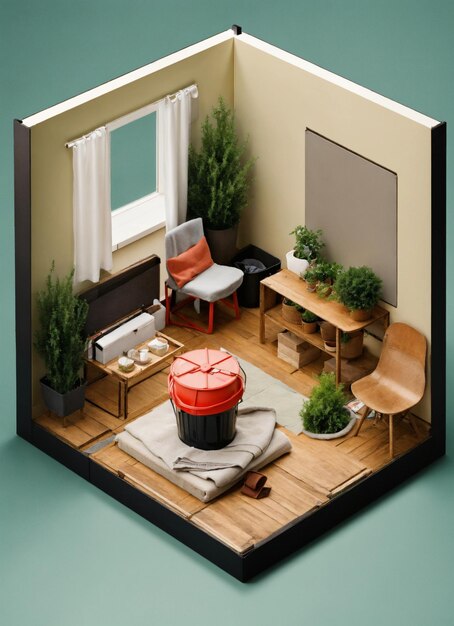 Photo interior mockup design