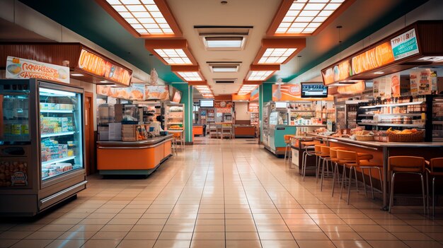 Photo interior of a modern bakery