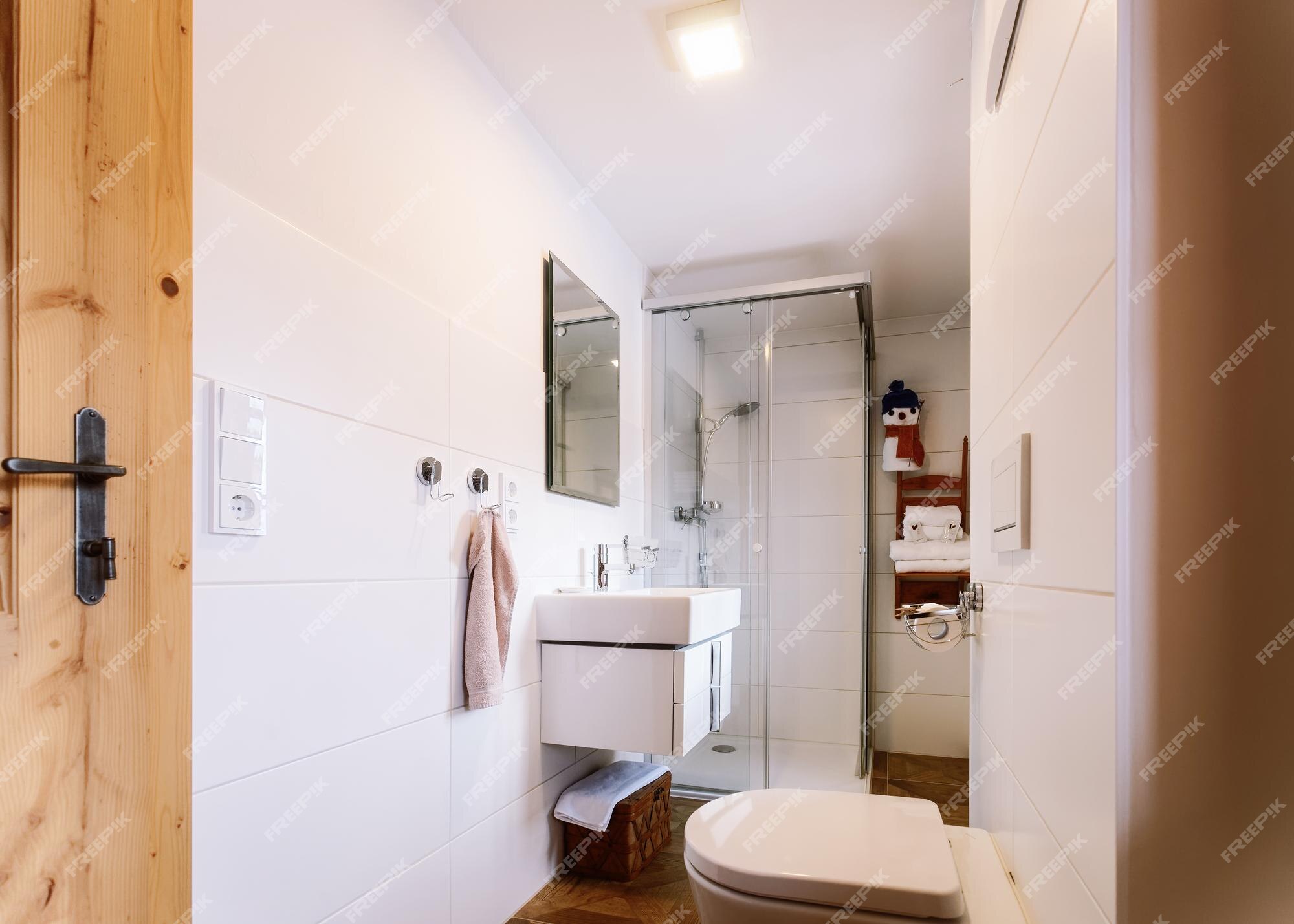 Premium Photo | Interior of modern bathroom with wood design. home ...