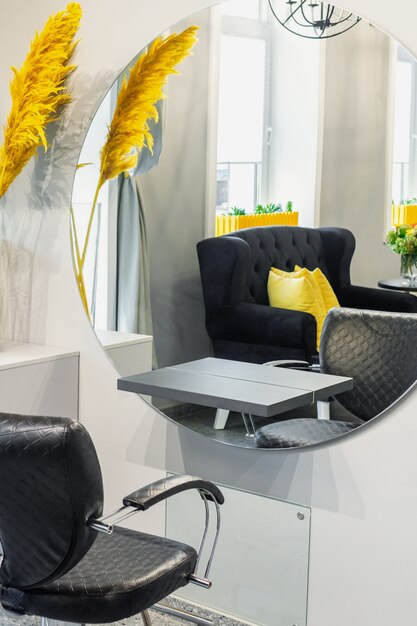 Interior of modern beauty salon