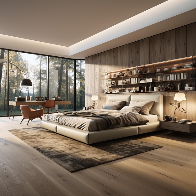 interior of modern bedroom