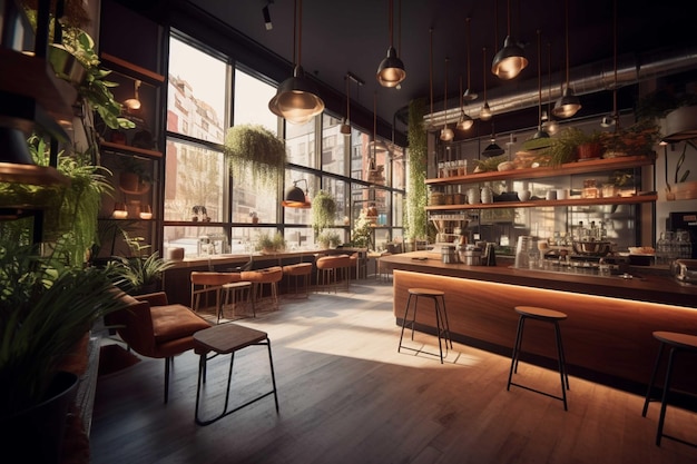 Interior of a modern coffee shop coffee shop interior design