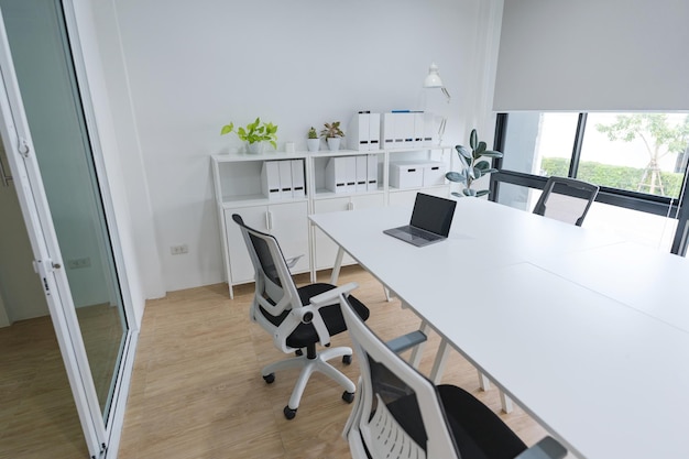 An interior of a modern home office a small business that is just getting off the ground