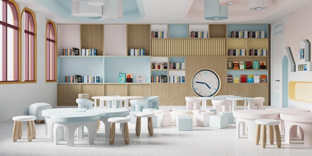 Interior Of A Modern Kindergarten Classroom