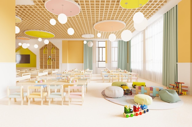 Interior Of A Modern Kindergarten Classroom