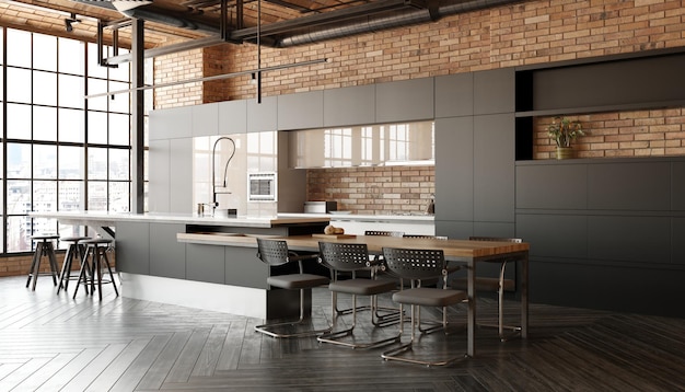 Interior of modern kitchen