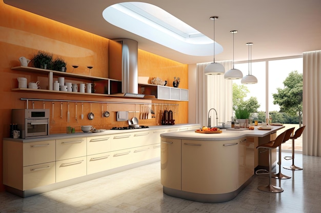 Interior of modern kitchen