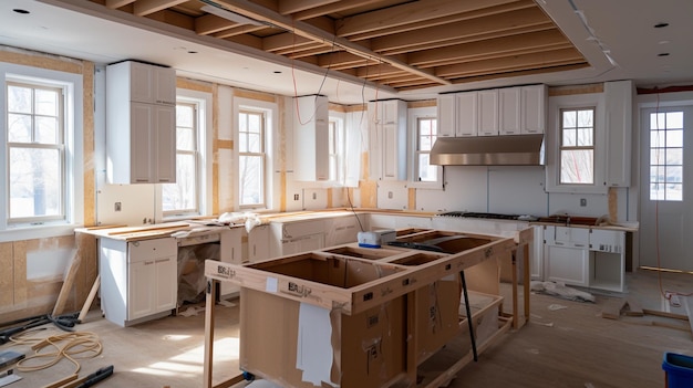 Interior of modern kitchen