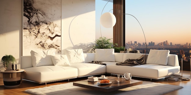 Interior of modern living room