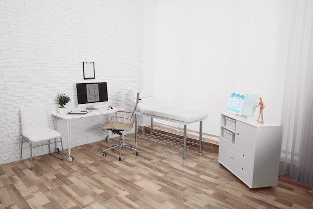 Photo interior of modern medical office doctor39s workplace