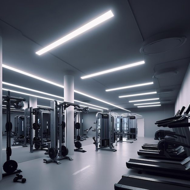 interior of a modern minimalist gym