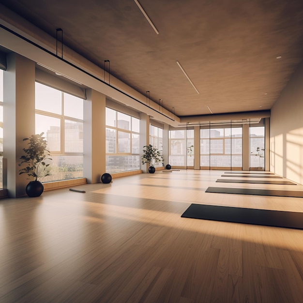 interior of a modern minimalist gym