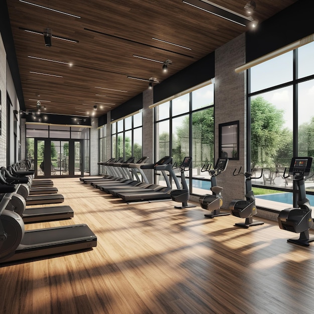 interior of a modern minimalist gym