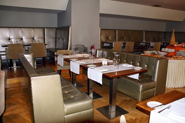 Photo interior of modern nigt club or restaurant