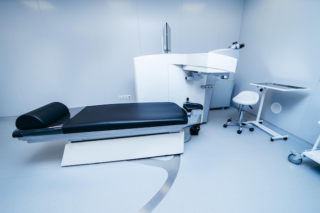 Interior of modern ophthalmology operating room with modern equipment