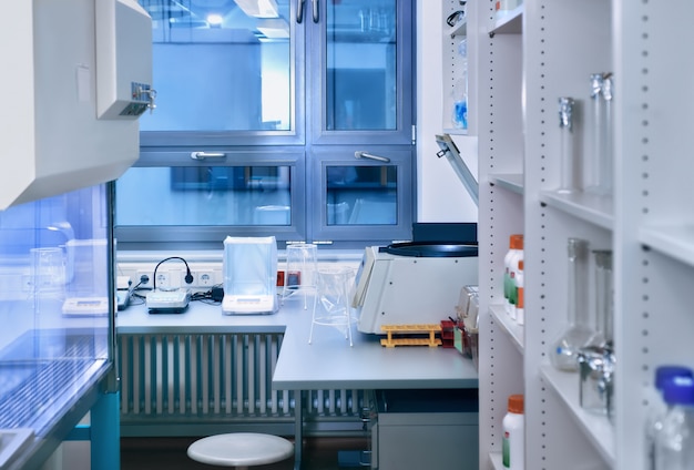 Photo interior of modern research laboratory