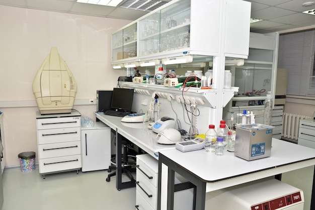 Interior of a modern scientific laboratory