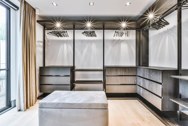 Photo interior of modern wardrobe