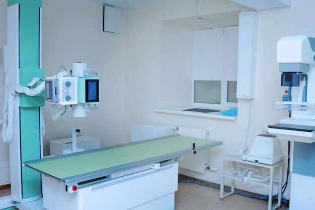 Interior of a modern xray inspection cabinet in private clinic