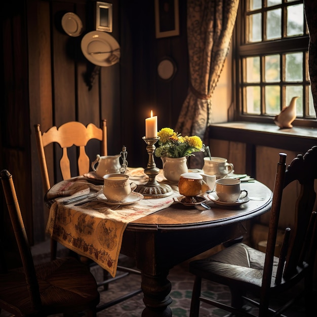 Photo an interior of a national trust cottage