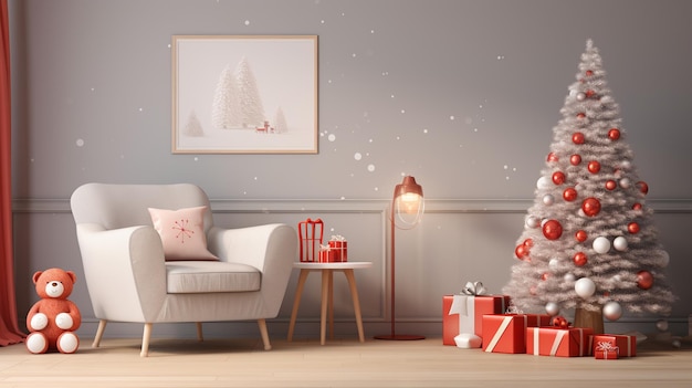 interior new born room decoration in merry Xmas style