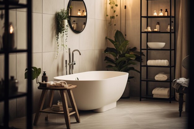 Interior of a nordic styled bathroom in an apartment unsplash k real photo