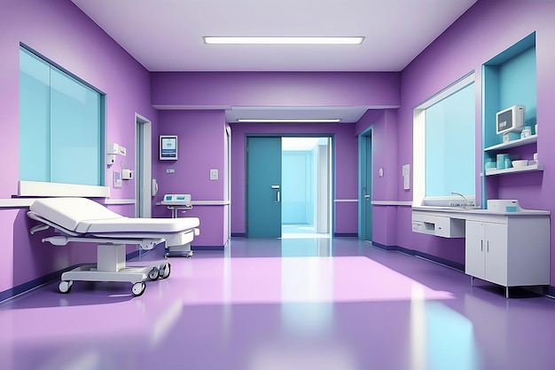 Фото Интерьер современного больничного коридора медицинская помощь никто пустая больничная комната
