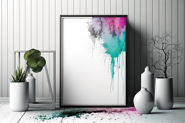 An interior painting poster