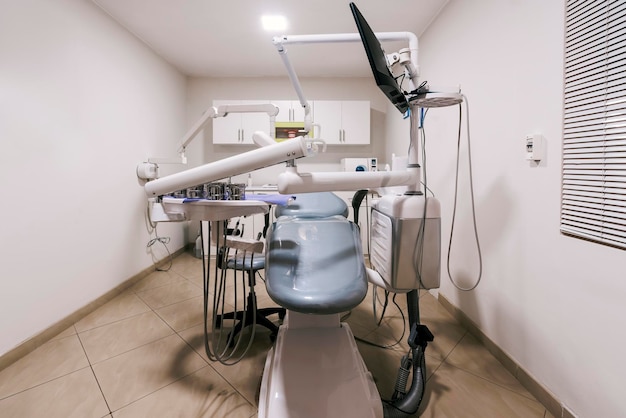 Interior of a patient room in a dental clinic