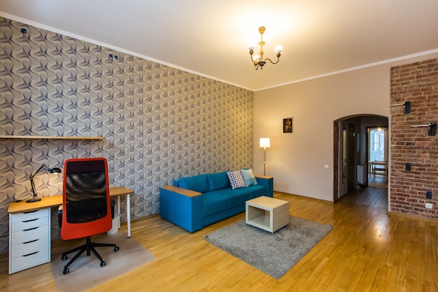 interior photo of a room in a modern loft style