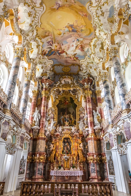 Interno della chiesa di pellegrinaggio in germania